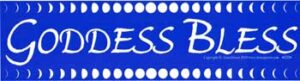 Goddess Bless bumper sticker