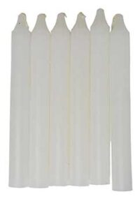 (set of 6) White 6" household candle