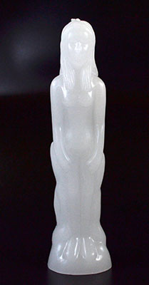 8" White Female candle