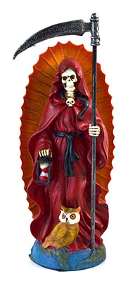 7" Santa Muerte red